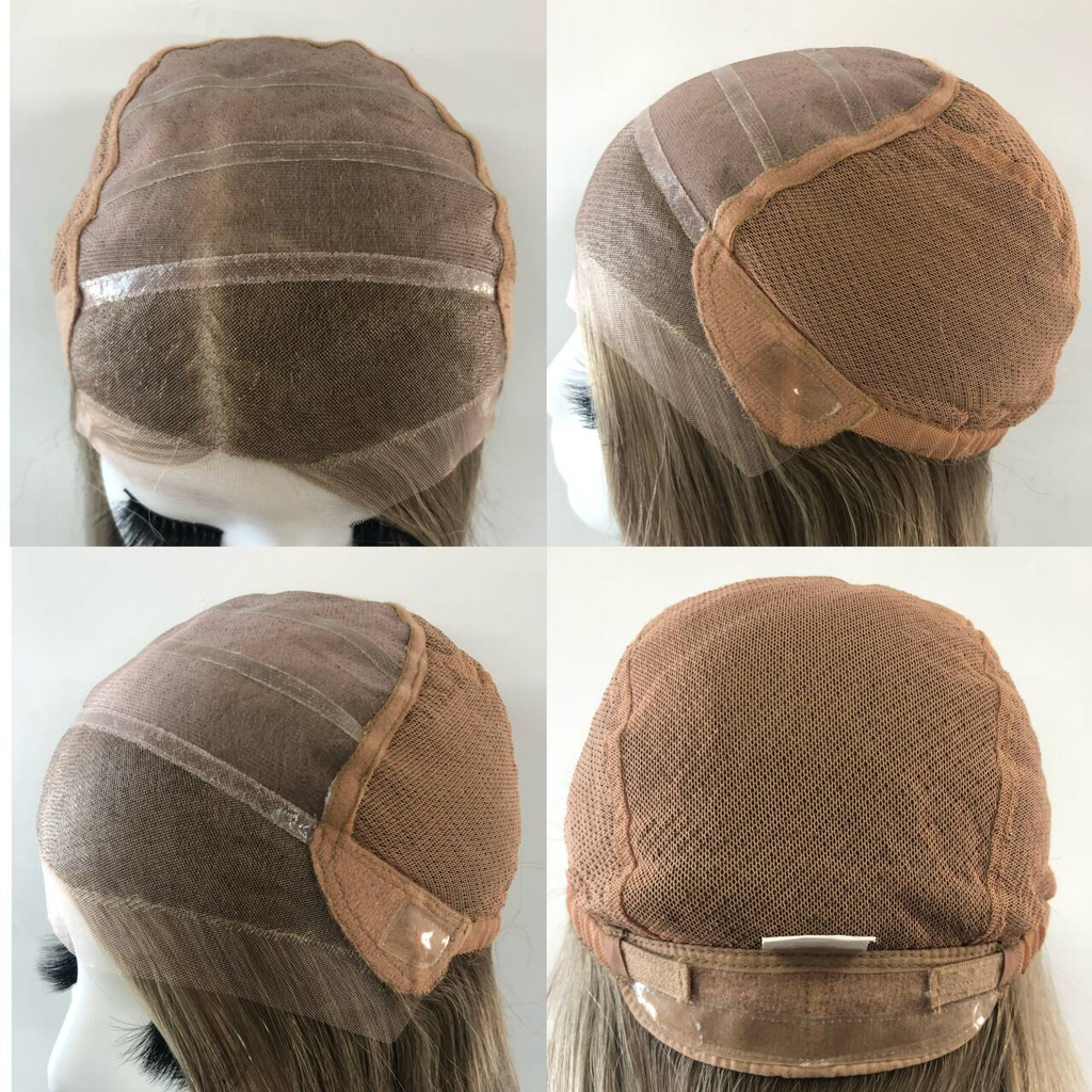 5x5" Mono Top 100% Hand-Knotted PU-Reinforced Mono Lace Front Human Hair Wig | Luxury Tenlon-AA Grade Chinese Raw Virgin Remy Hair | 16" 110% Density
