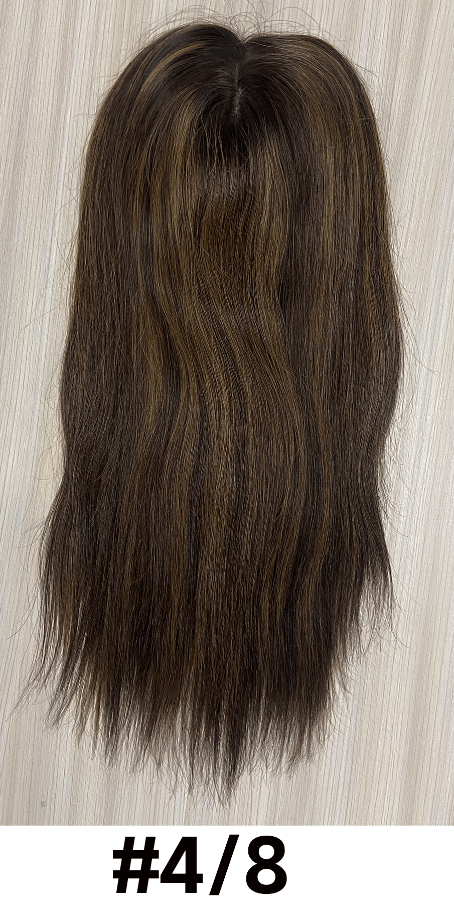 Cedar | Raw Cuticle Human Hair 9x9'' Silk Base Topper 4x4'' Middle with Weftback Half Hand Tied 120% Density Women Hair Piece