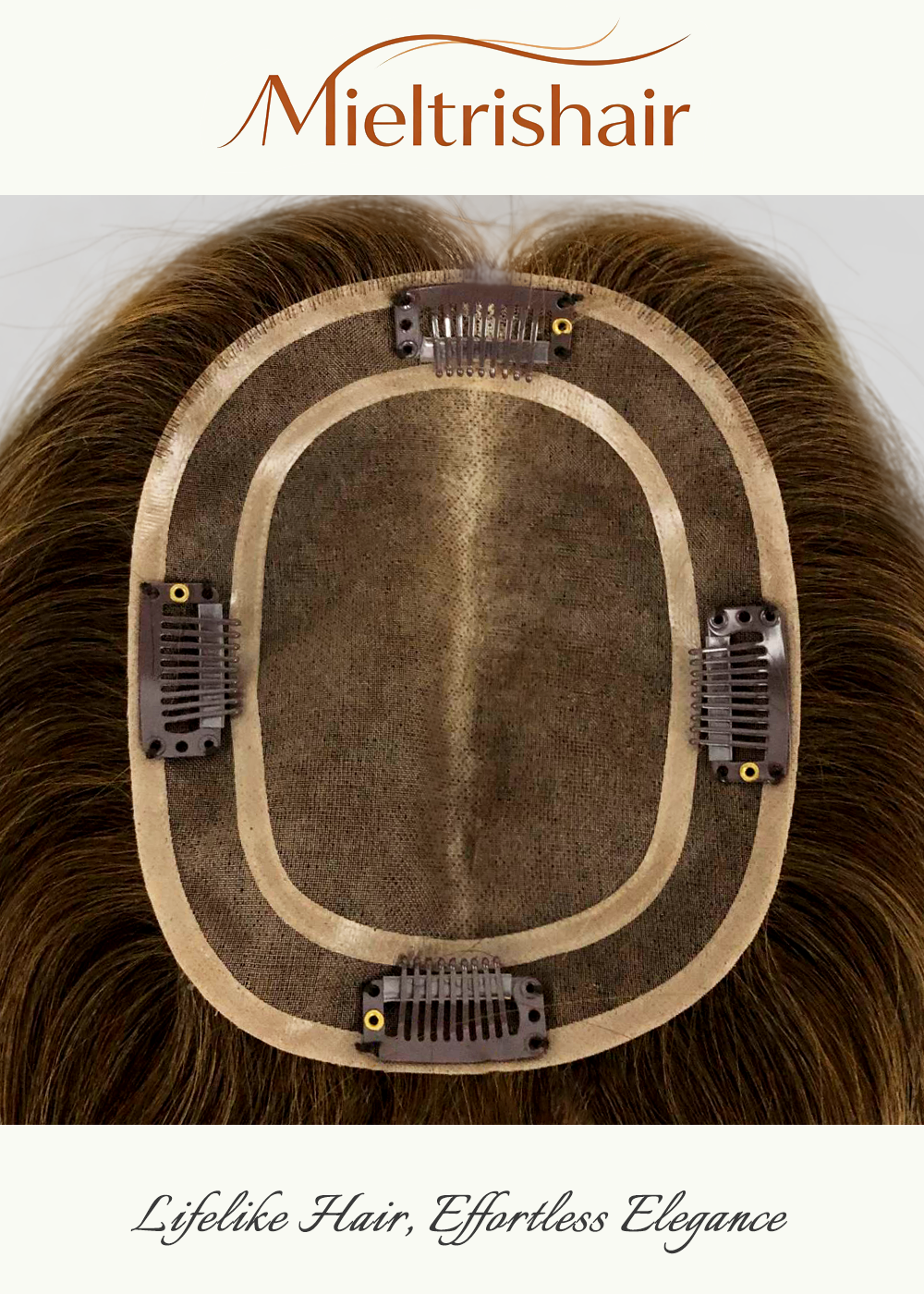 5" x 6" Full Mono Base Full Handmade Chinese Cuticle Raw Human Hair Topper | 120% Normal Density