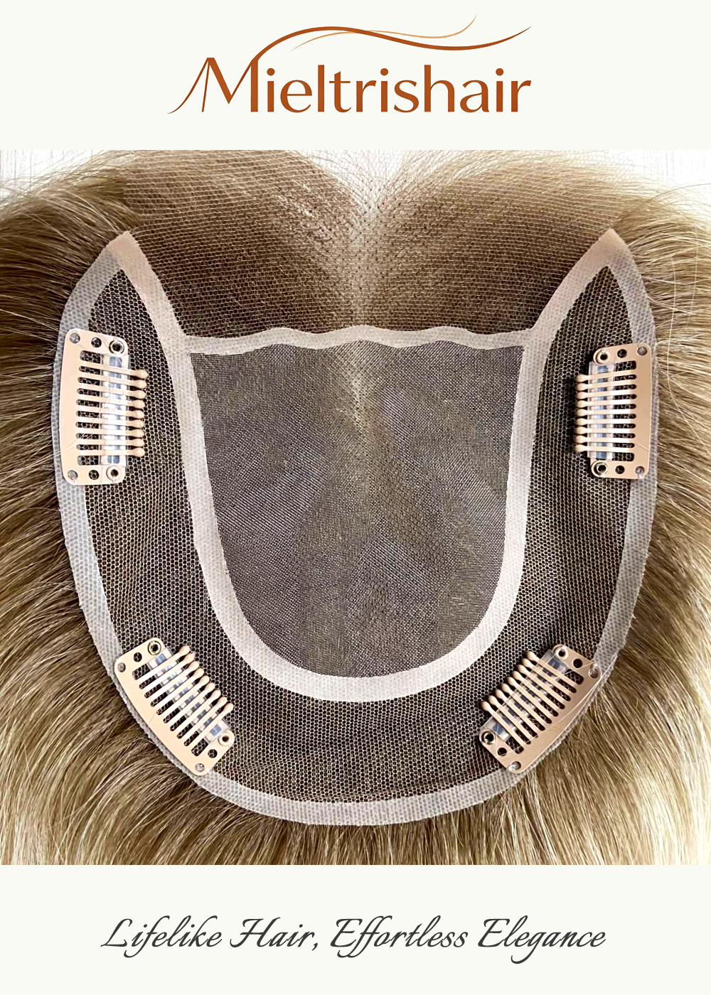 5.5" x 6" Soft Lace Front Mono Top Lace Back Full Handmade Chinese Cuticle Raw Human Hair Topper | 120% Normal Density