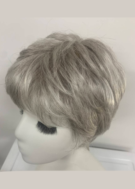 Silver Mono | High Heat Synthetic Wig 5x5''Mono top half handmade