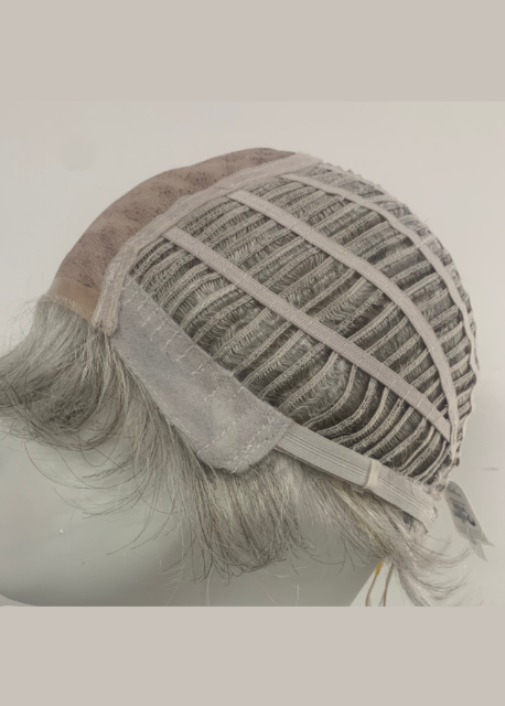 Silver Mono | High Heat Synthetic Wig 5x5''Mono top half handmade