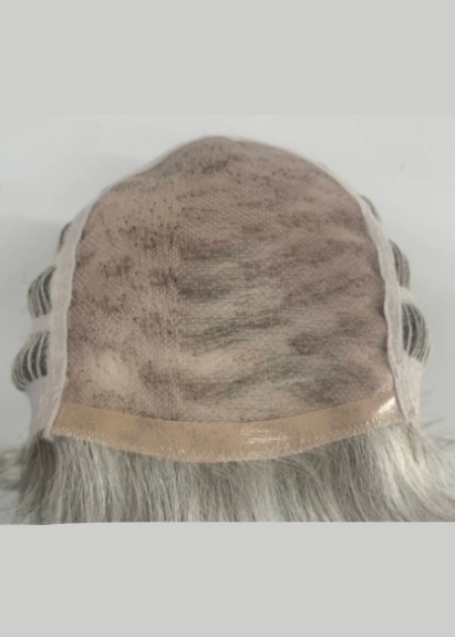 Silver Mono | High Heat Synthetic Wig 5x5''Mono top half handmade