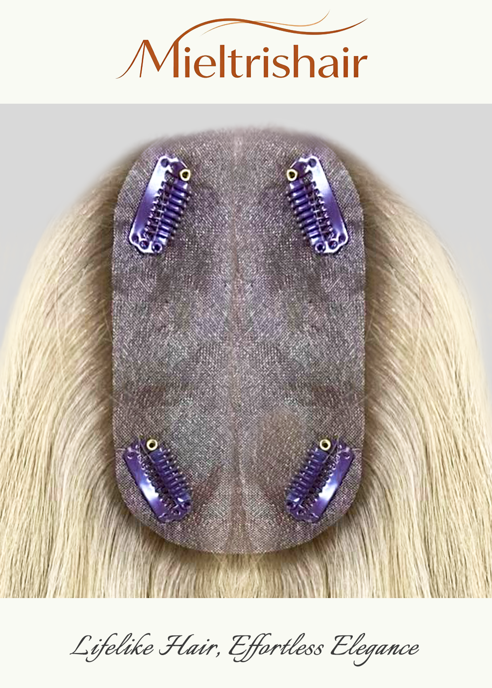 3" x 5" Full Mono Base Full Handmade Chinese Cuticle Raw Human Hair Topper | 120% Normal Density