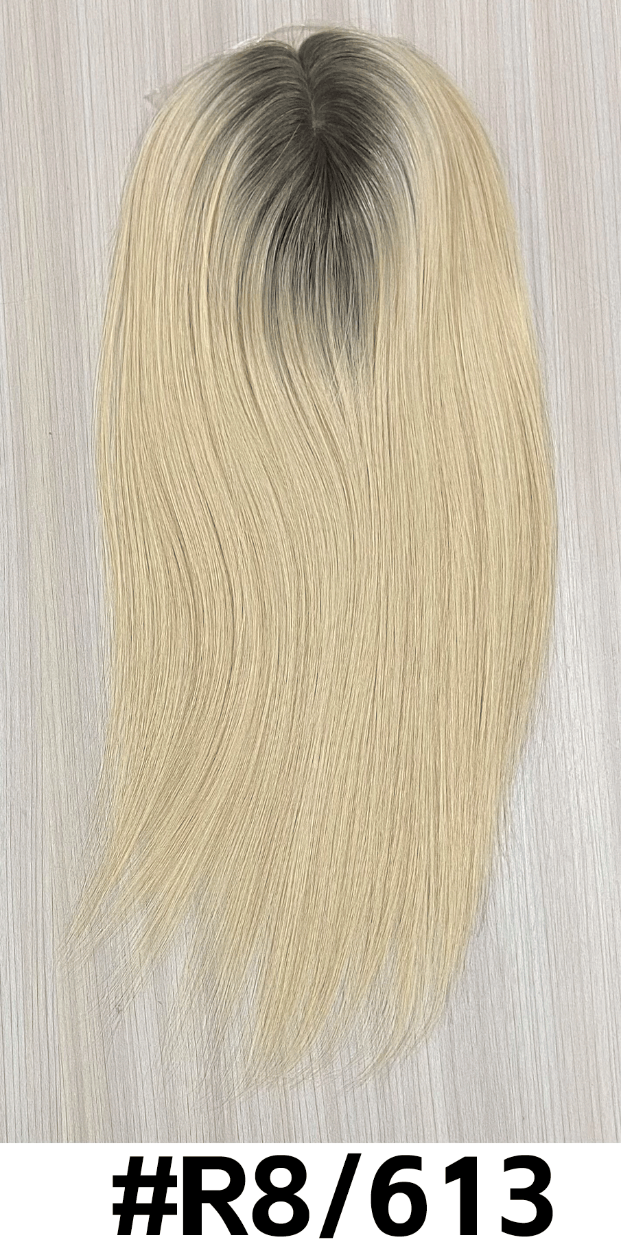 Stream | Raw Cuticle Human Hair 6.5x7'' silk Base Topper 4x6'' middle with weftback half handtied 60% Hair End Ratio