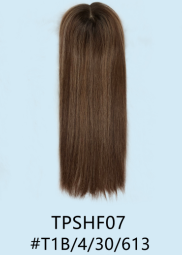 Mist | Raw Cuticle Human Hair 6x6'' fish net Topper with 2x5'' silk base parting Middle 60% Hair End Ratio