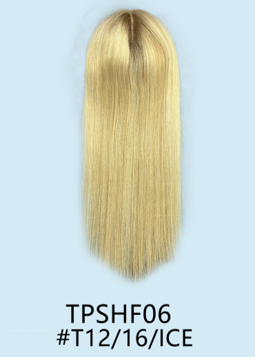 Mist | Raw Cuticle Human Hair 6x6'' fish net Topper with 2x5'' silk base parting Middle 60% Hair End Ratio