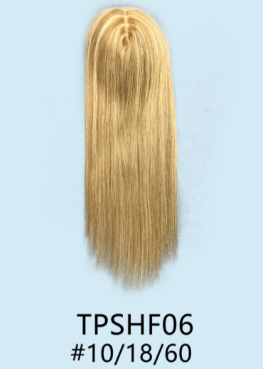 Mist | Raw Cuticle Human Hair 6x6'' fish net Topper with 2x5'' silk base parting Middle 60% Hair End Ratio