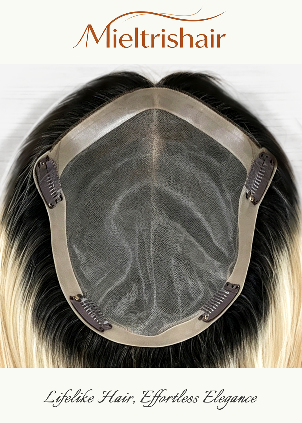 7.5"x 8" Full Mono Base Full Handmade Chinese Cuticle Raw Human Hair Topper | 120% Normal Density