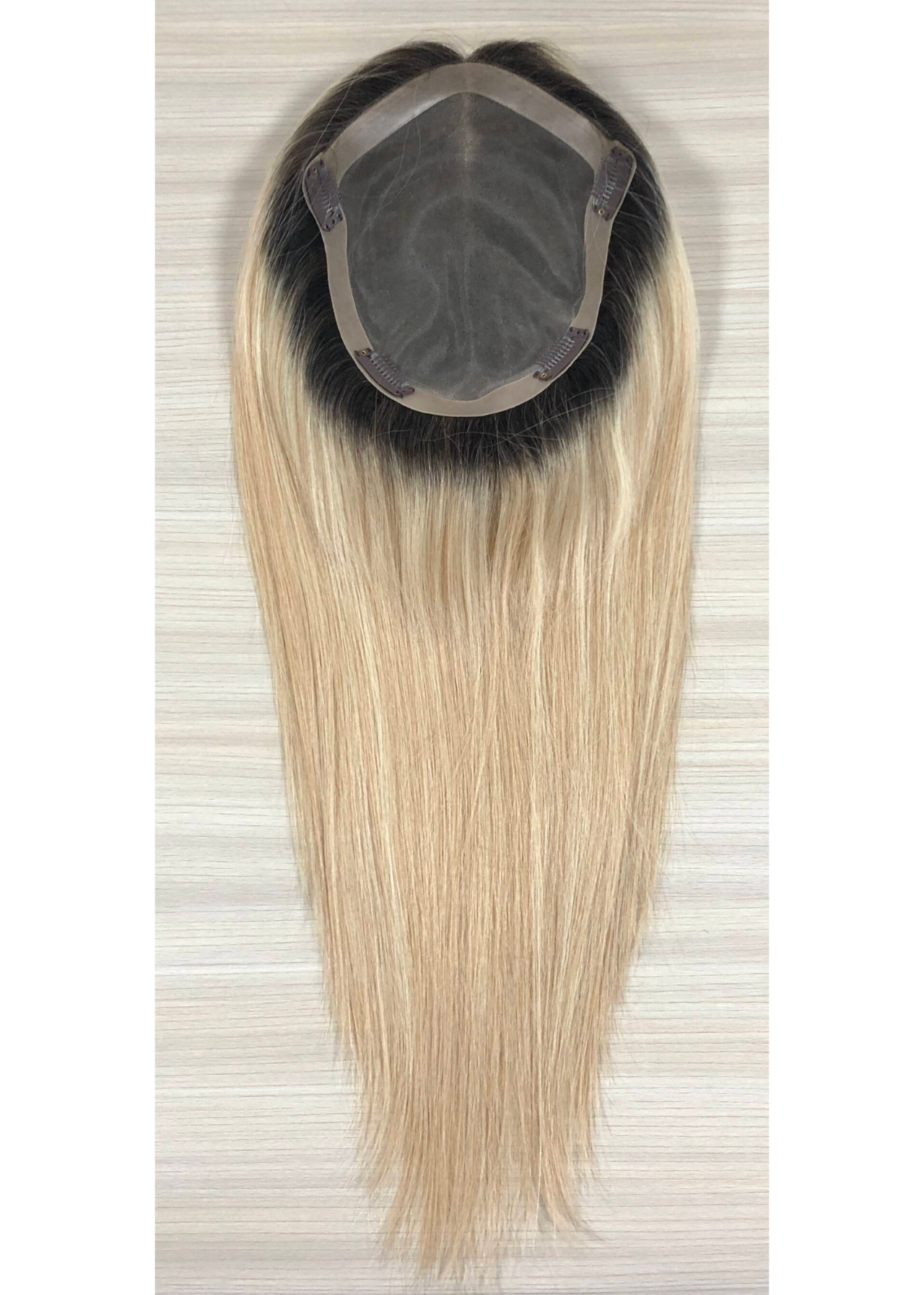 Satin | Raw Cuticle Human Hair 7.5x8'' Full mono Topper Full Handmade 40% Hair End Ratio