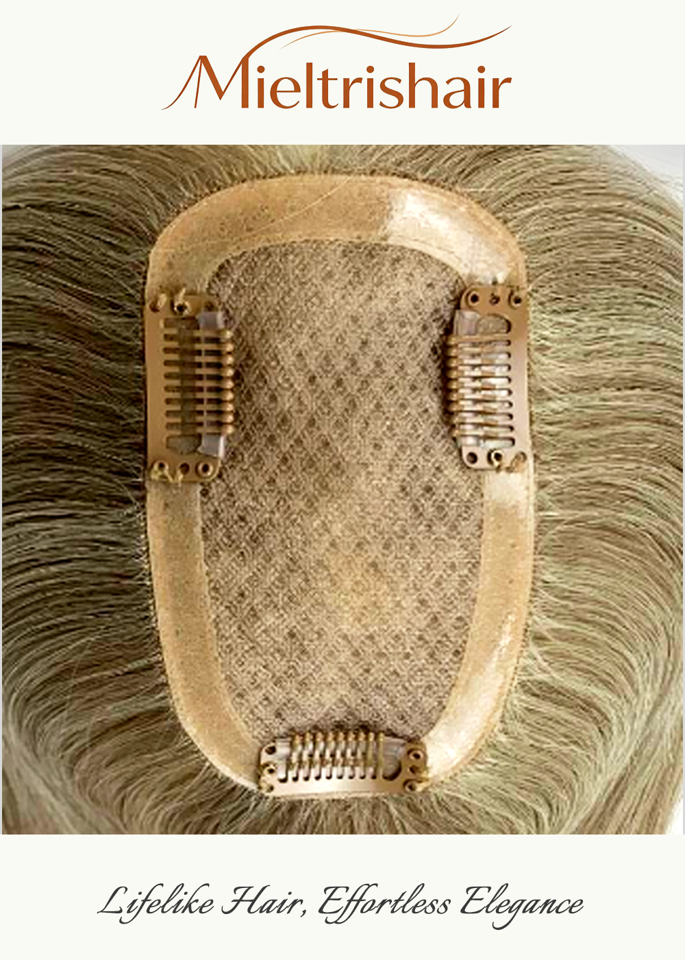 3" x 5" Full Mono Base Full Handmade Chinese Cuticle Raw Human Hair Topper | 120% Normal Density