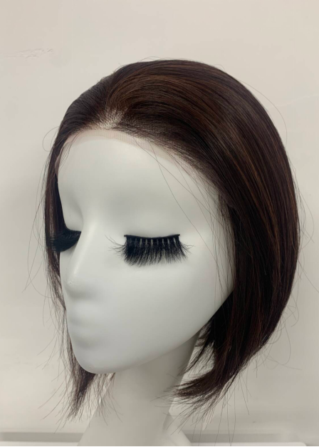 Night OWL | Mono side | High Heat Synthetic Wig Mono side parting half handmade