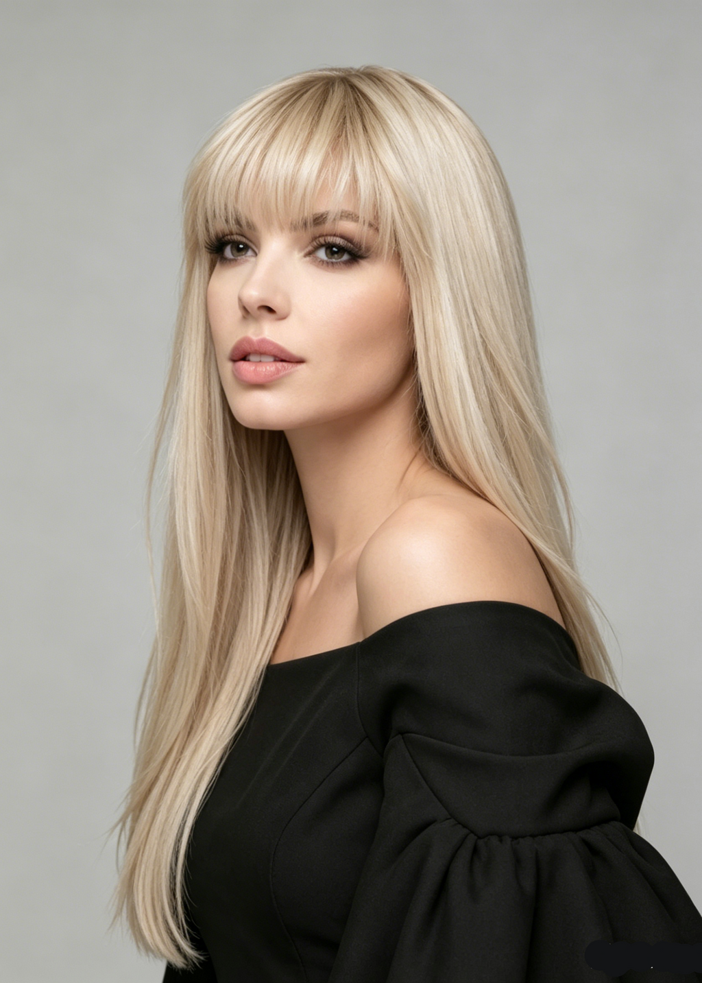 Snowflake | High Heat Synthetic Wig mono crown half handmade