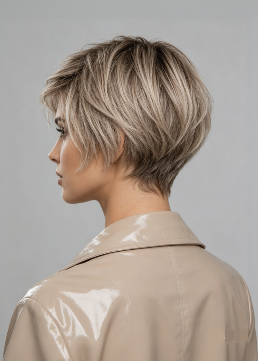 Gold Mono | High Heat Synthetic Wig 4.5x5''Mono top half handmade