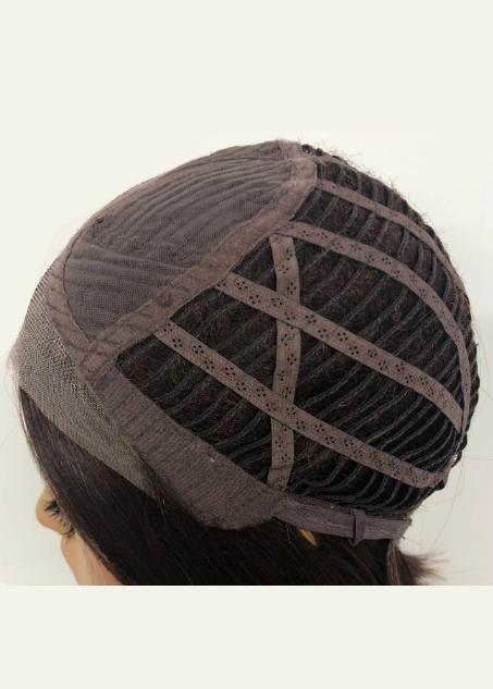Night OWL | Mono side | High Heat Synthetic Wig Mono side parting half handmade