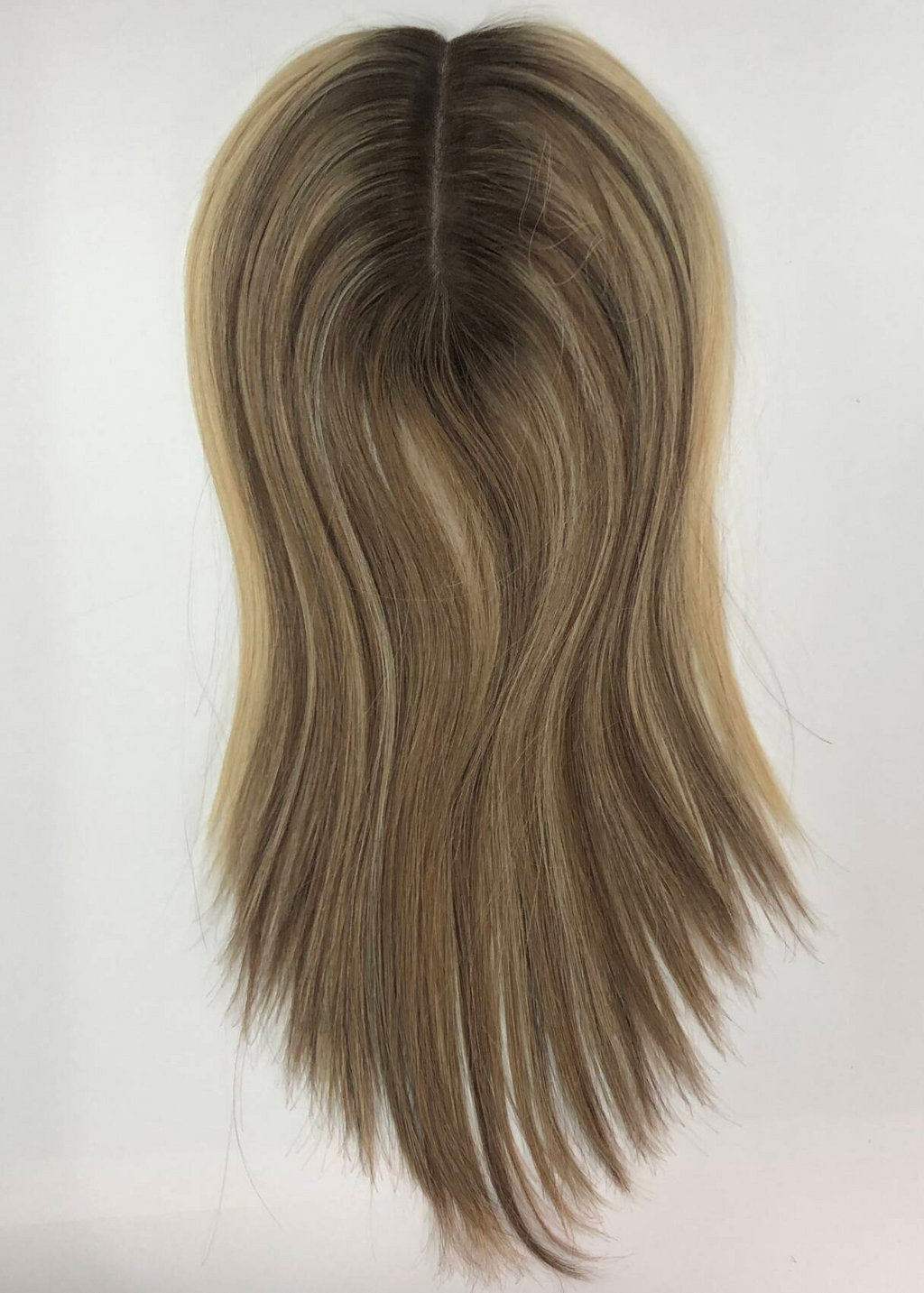 Lyn | Raw Cuticle Human Hair 3x5'' Full mono base Topper Full Handmade 80% Hair End Ratio