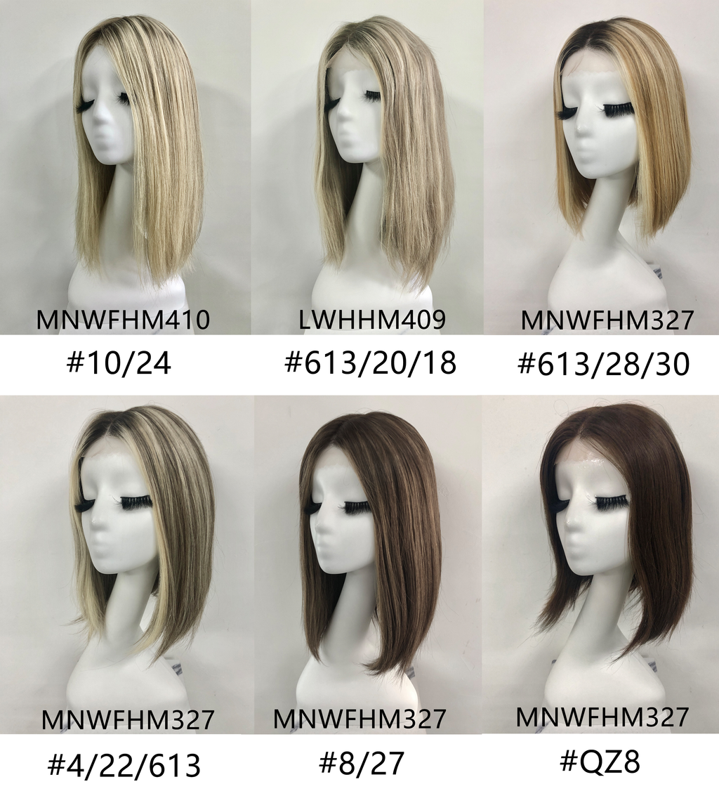 5x5" Lace Top HD Lace Front Bob Wig | Tenlon-AA Grade Chinese Raw Cuticle Human Hair | 12" 120% Density