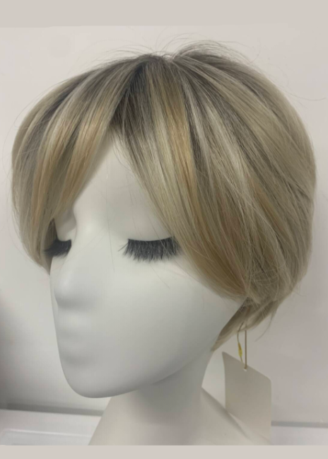 Gold Mono | High Heat Synthetic Wig 4.5x5''Mono top half handmade