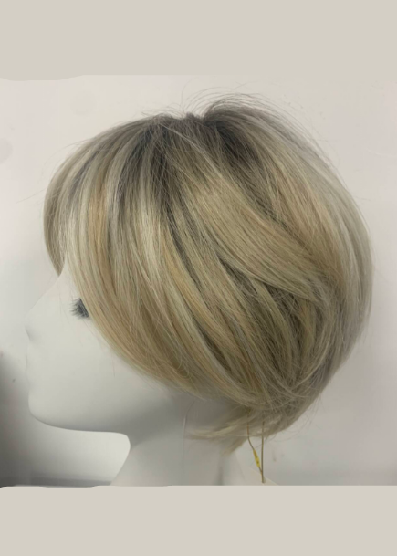 Gold Mono | High Heat Synthetic Wig 4.5x5''Mono top half handmade