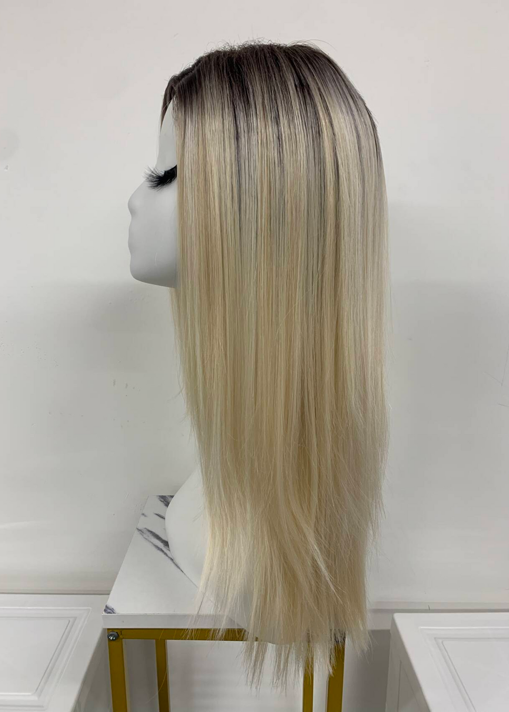 Wind | High Heat Synthetic Wig Mini Lace Front,Mono Crown half handmade