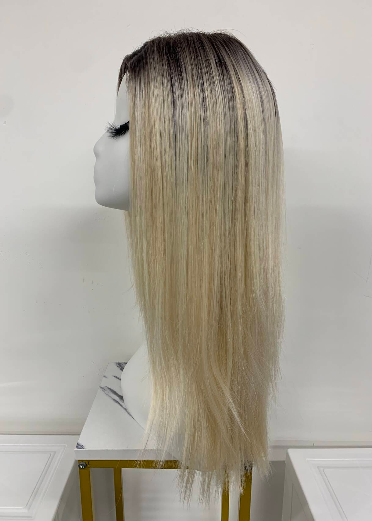 Wind | High Heat Synthetic Wig Mini Lace Front,Mono Crown half handmade