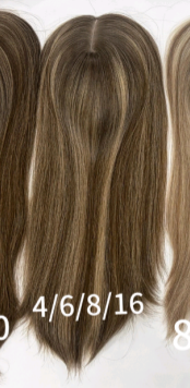 Halo | Raw Cuticle Human Hair 7x8'' silk Base Topper 4x4'' Middle with weftback half handmade injection 100% Hair End Ratio