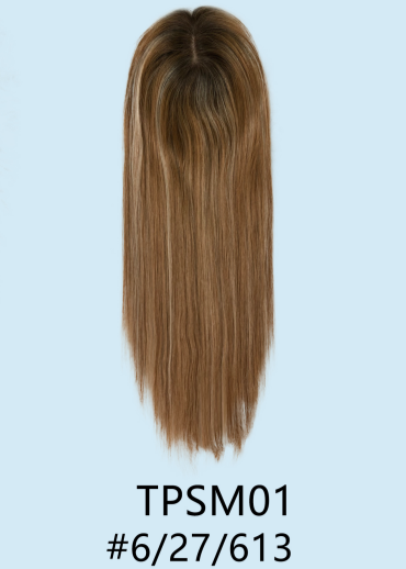 Zephyr | Raw Cuticle Human Hair 6x7'' silk Base Topper with silk cloth cover full handtied 60% Hair End Ratio