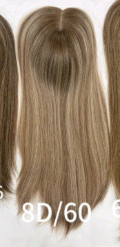 Halo | Raw Cuticle Human Hair 7x8'' silk Base Topper 4x4'' Middle with weftback half handmade injection 100% Hair End Ratio