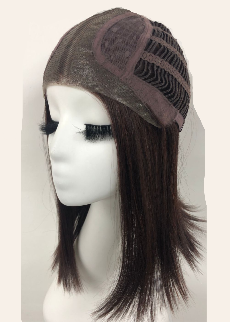 Forest | High Heat Synthetic Wig Mono middle parting half handmade
