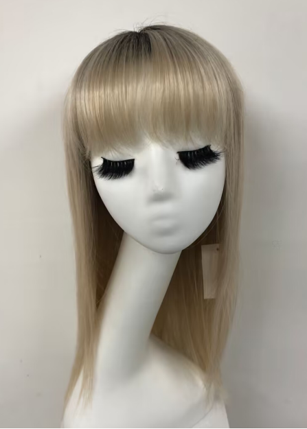 Snowflake | High Heat Synthetic Wig mono crown half handmade