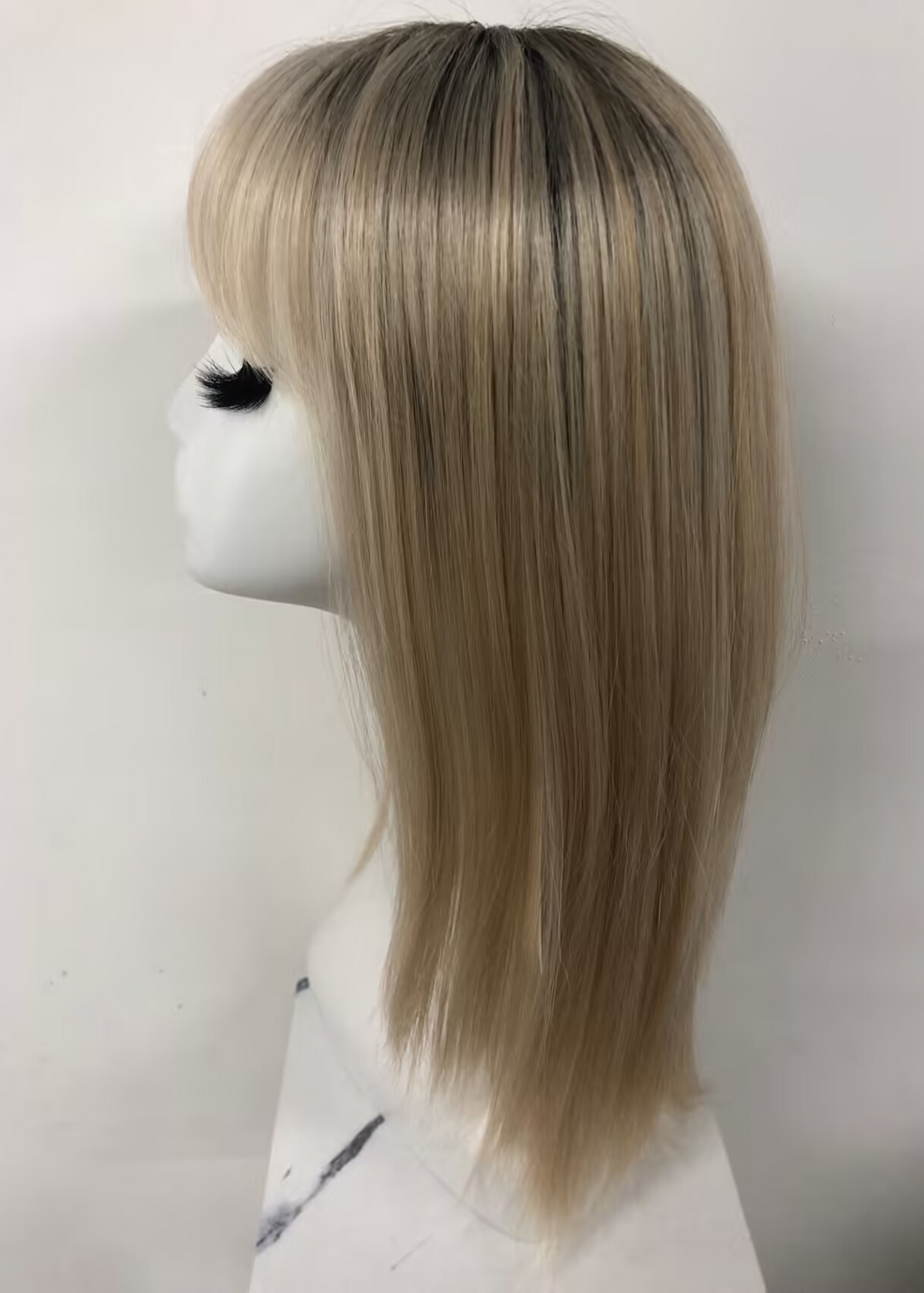 Snowflake | High Heat Synthetic Wig mono crown half handmade