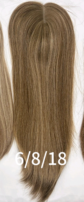 Comet | Raw Cuticle Human Hair 8x8'' silk Base Topper 4x4'' Middle with weftback half handmade injection 100% Hair End Ratio