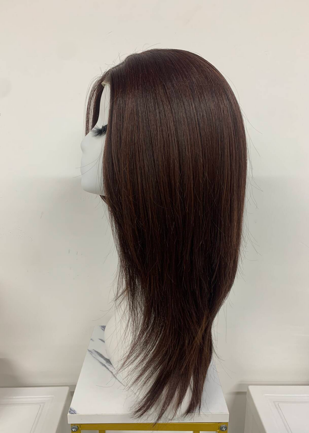 Aurora | High Heat Synthetic Wig 4.5x5''Mono top full handmade with small weftback at the nape