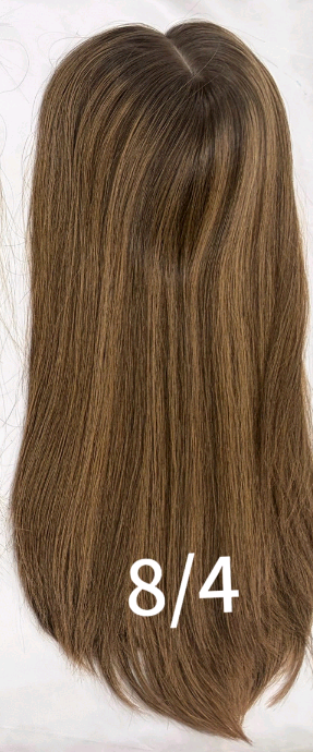 Halo | Raw Cuticle Human Hair 7x8'' silk Base Topper 4x4'' Middle with weftback half handmade injection 100% Hair End Ratio