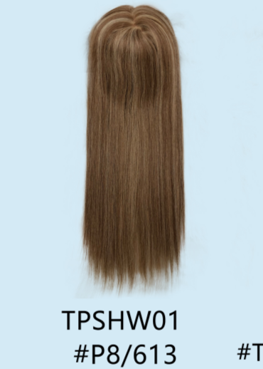 Starlight | Raw Cuticle Human Hair 6x7'' silk Base Topper with silk cloth cover 60% Hair End Ratio mono lace in the front