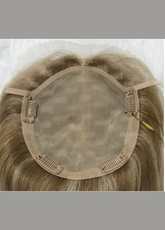 Starlight | Raw Cuticle Human Hair 6x7'' silk Base Topper with silk cloth cover 60% Hair End Ratio mono lace in the front