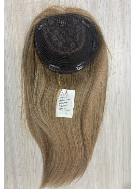 Nebula | Raw Cuticle Human Hair 7x7'' silk Base Topper 4x4'' Middle with weftback half handmade injection 100% Hair End Ratio