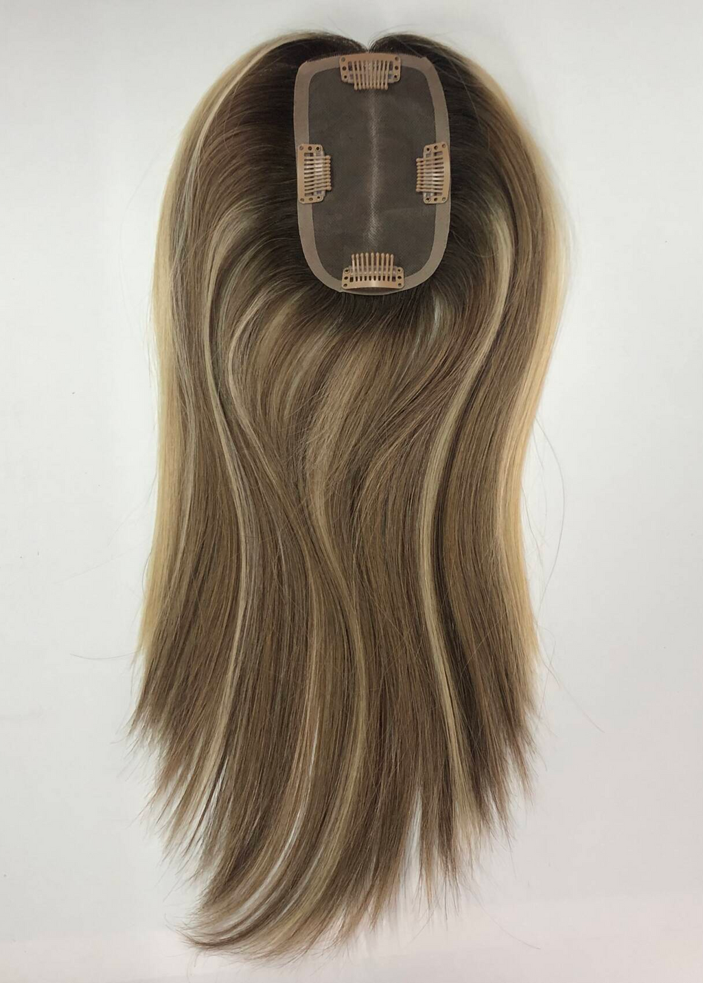 Lyn | Raw Cuticle Human Hair 3x5'' Full mono base Topper Full Handmade 80% Hair End Ratio