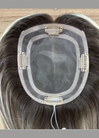 Serene | Raw Cuticle Human Hair 5x6'' Full mono Topper Full Handmade 80% Hair End Ratio
