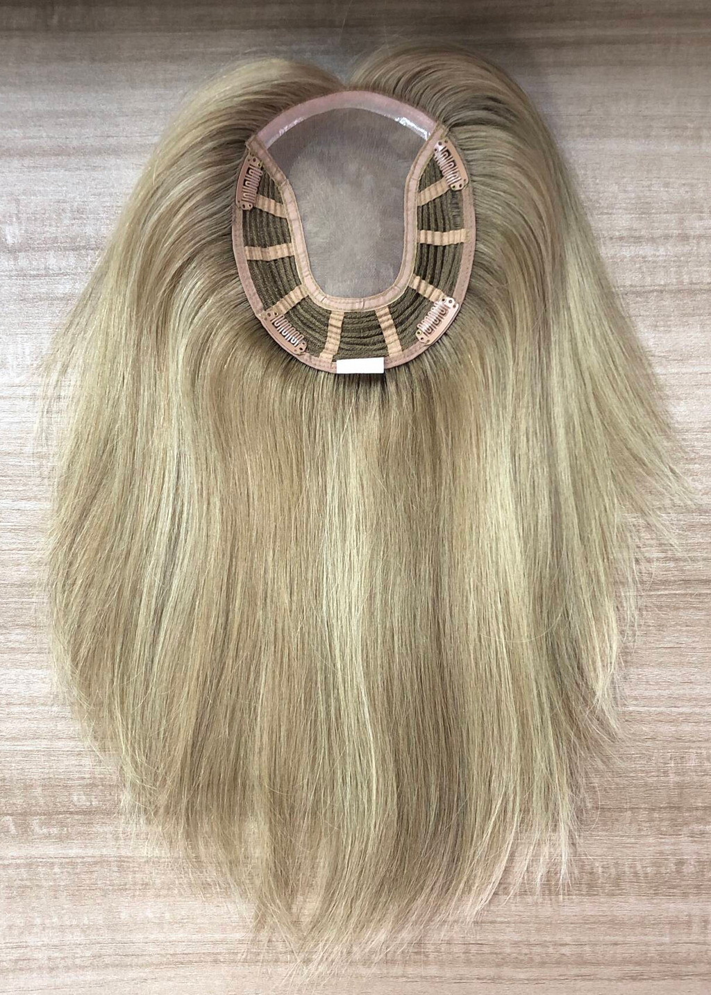 Maple | Raw Cuticle Human Hair 6x7'' mono Base Topper with weftback half handmade 80% Hair End Ratio