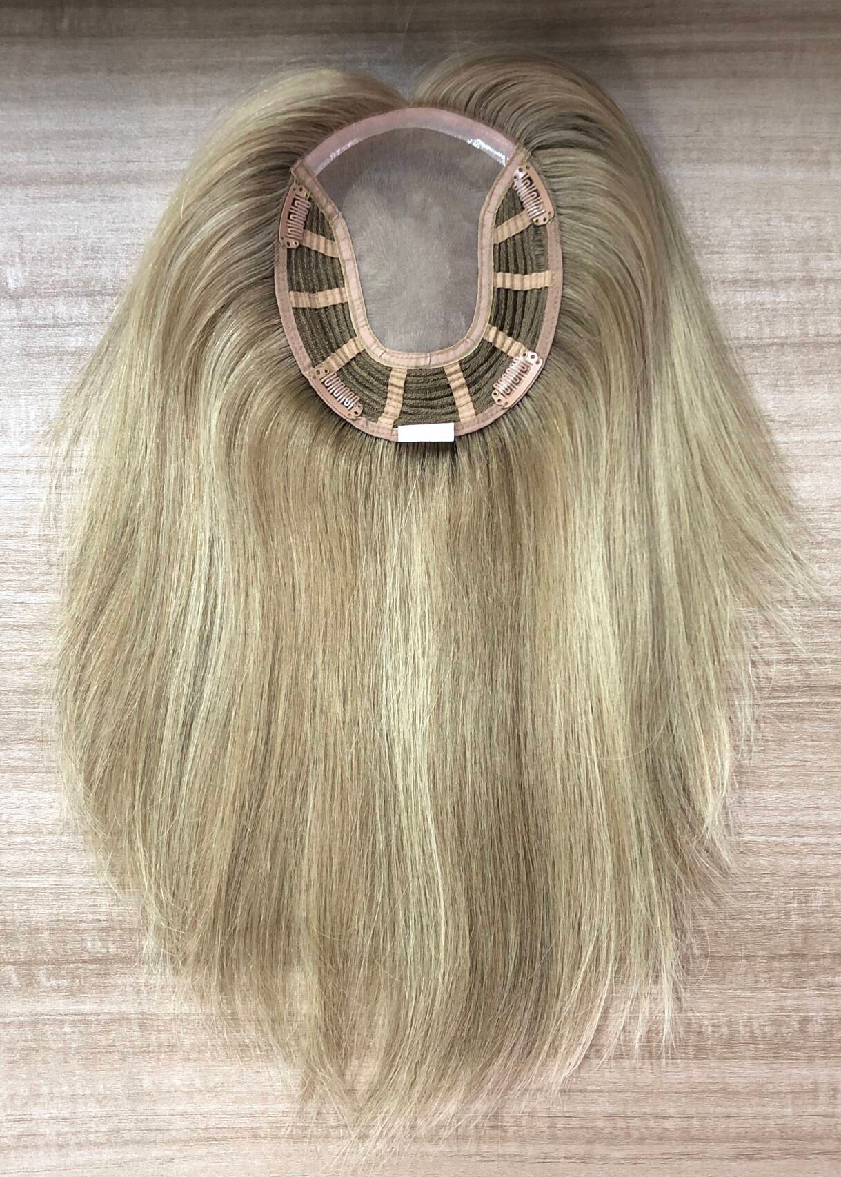 Maple | Raw Cuticle Human Hair 6x7'' mono Base Topper with weftback half handmade 80% Hair End Ratio