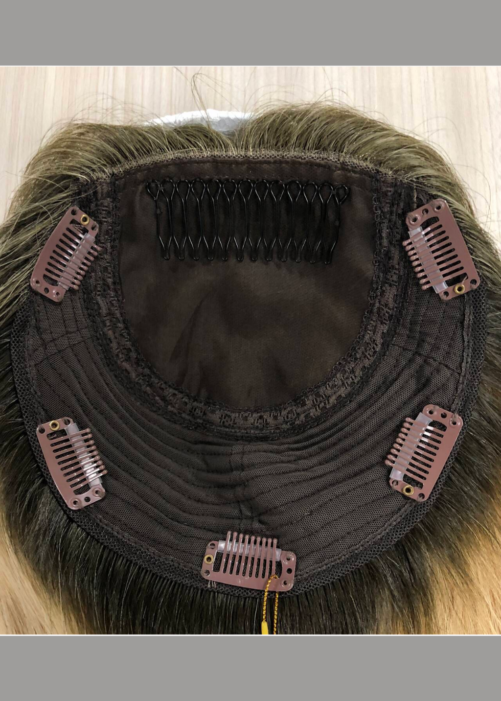 Comet | Raw Cuticle Human Hair 8x8'' silk Base Topper 4x4'' Middle with weftback half handmade injection 100% Hair End Ratio
