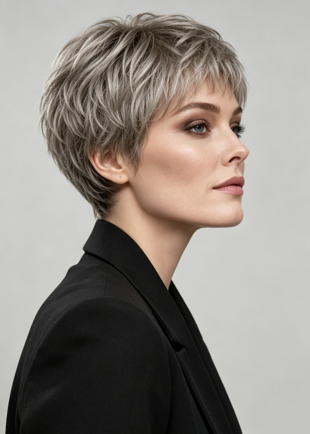 Silver Mono | High Heat Synthetic Wig 5x5''Mono top half handmade