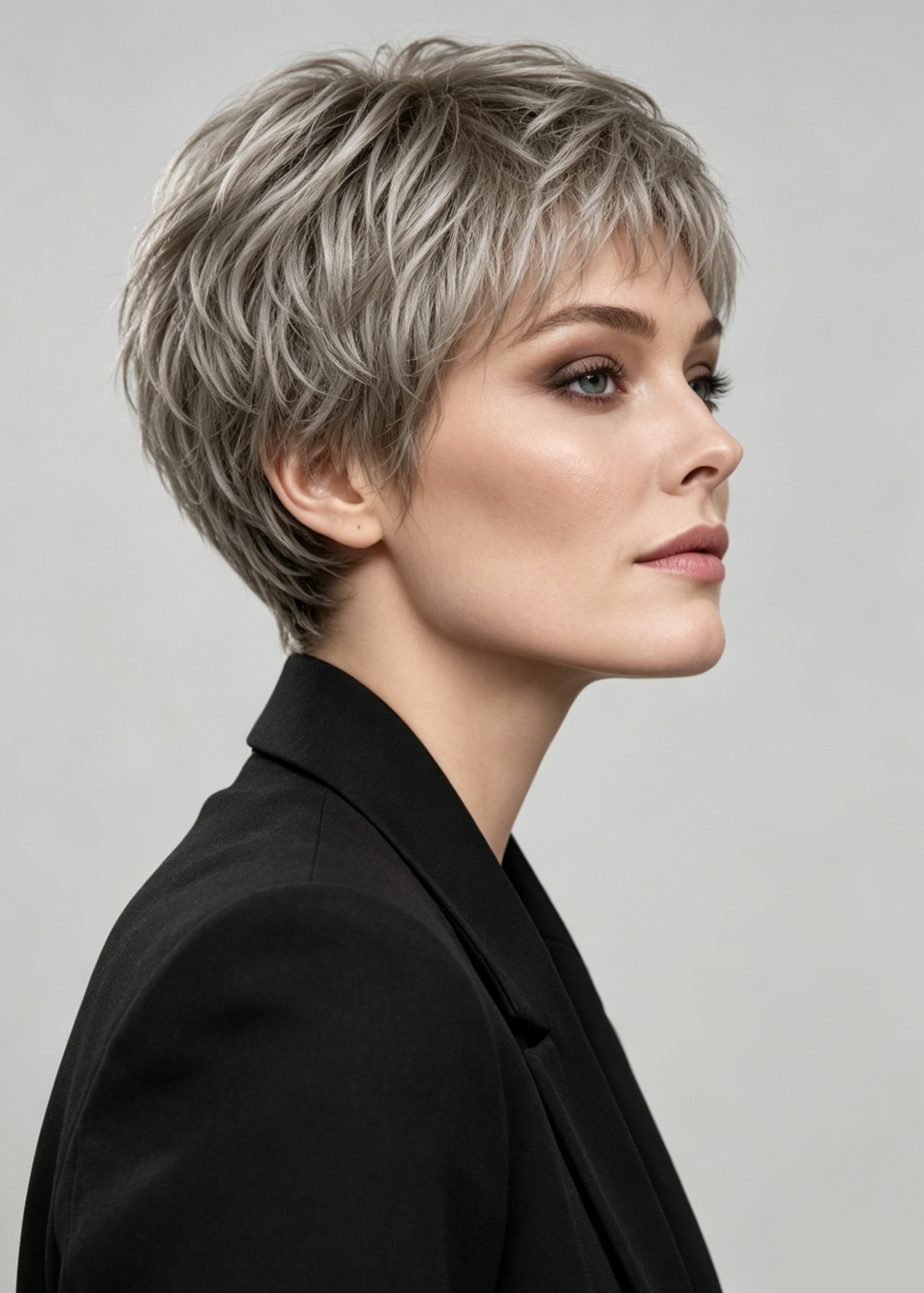 Silver Mono | High Heat Synthetic Wig 5x5''Mono top half handmade