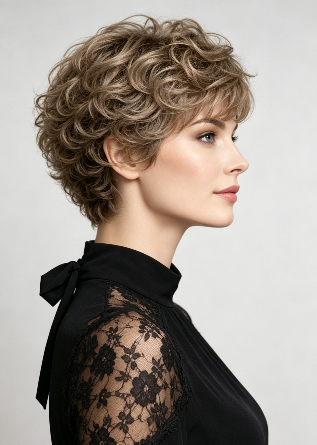 Unrestrained | High Heat Synthetic Wig full handmade with small weftback at the nape (ear to ear lace front)