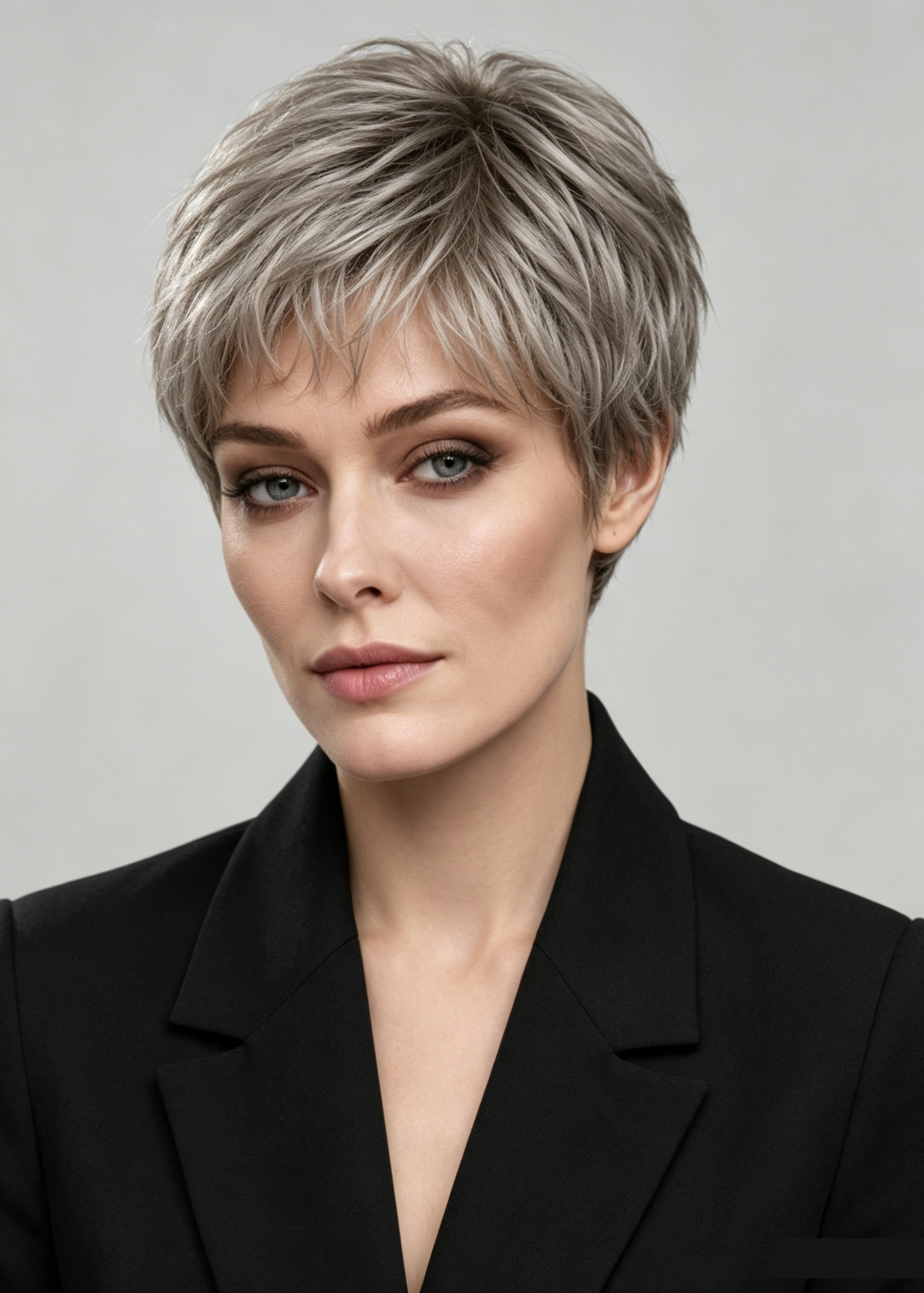 Silver Mono | High Heat Synthetic Wig 5x5''Mono top half handmade