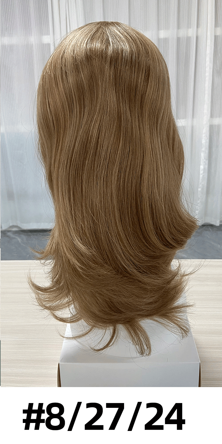 Maple | Raw Cuticle Human Hair 6x7'' mono Base Topper with weftback half handmade 80% Hair End Ratio