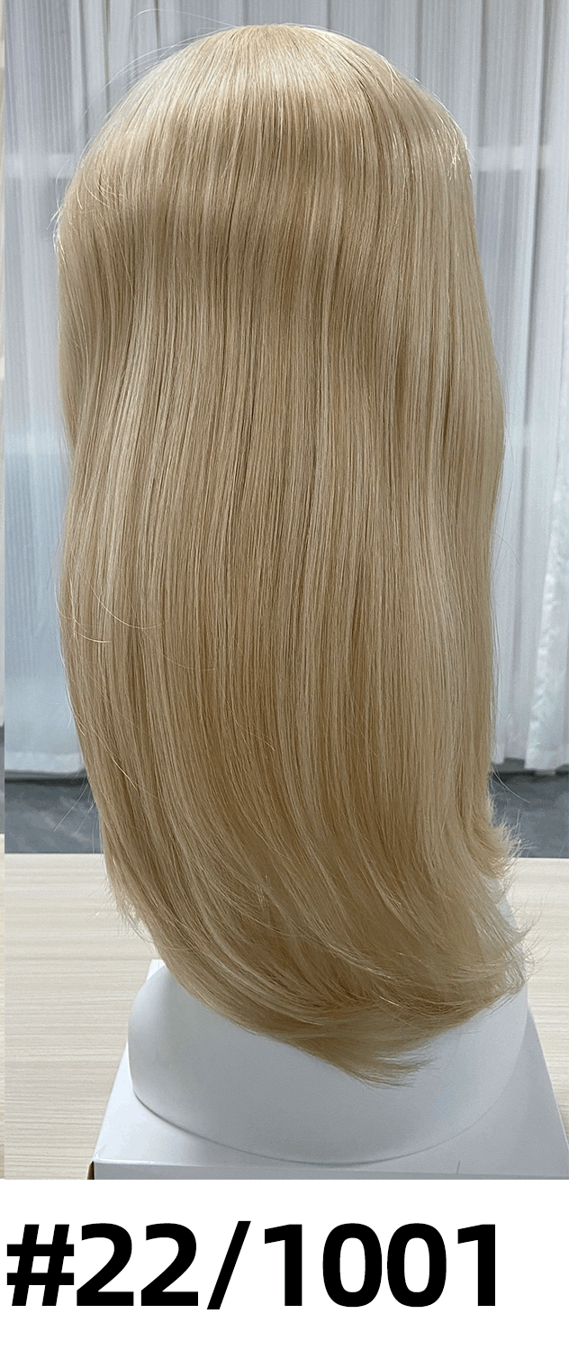 Maple | Raw Cuticle Human Hair 6x7'' mono Base Topper with weftback half handmade 80% Hair End Ratio