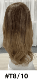 Maple | Raw Cuticle Human Hair 6x7'' mono Base Topper with weftback half handmade 80% Hair End Ratio