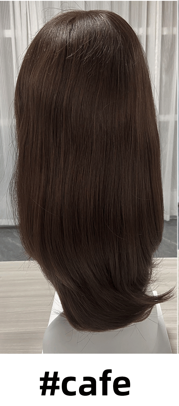 Maple | Raw Cuticle Human Hair 6x7'' mono Base Topper with weftback half handmade 80% Hair End Ratio